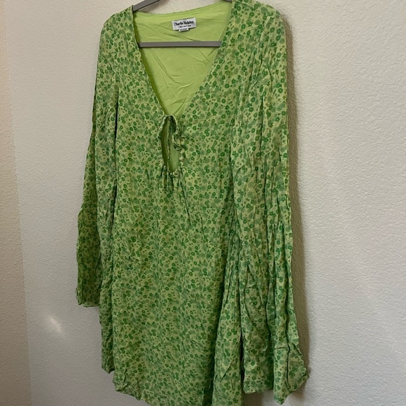 CHARLIE HOLIDAY x ANTHROPOLOGIE | Nixon Floral Long Sleeve Minidress | Size 6 - Picture 5 of 14